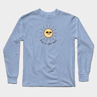 Fun in the sun Cool sun wearing sunglasses Long Sleeve T-Shirt